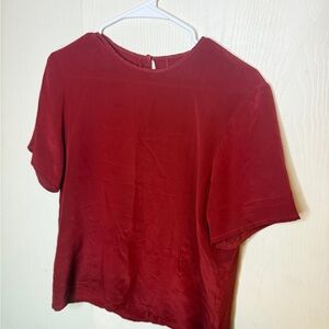 Red Silk Blouse by SK & Company